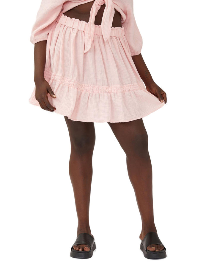 Trendy Plus Size Frill Mini Skirts