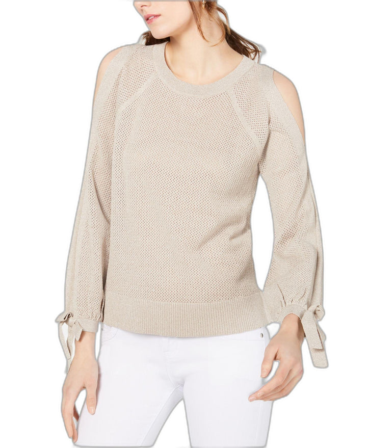 Metallic Split Sleeve Sweater