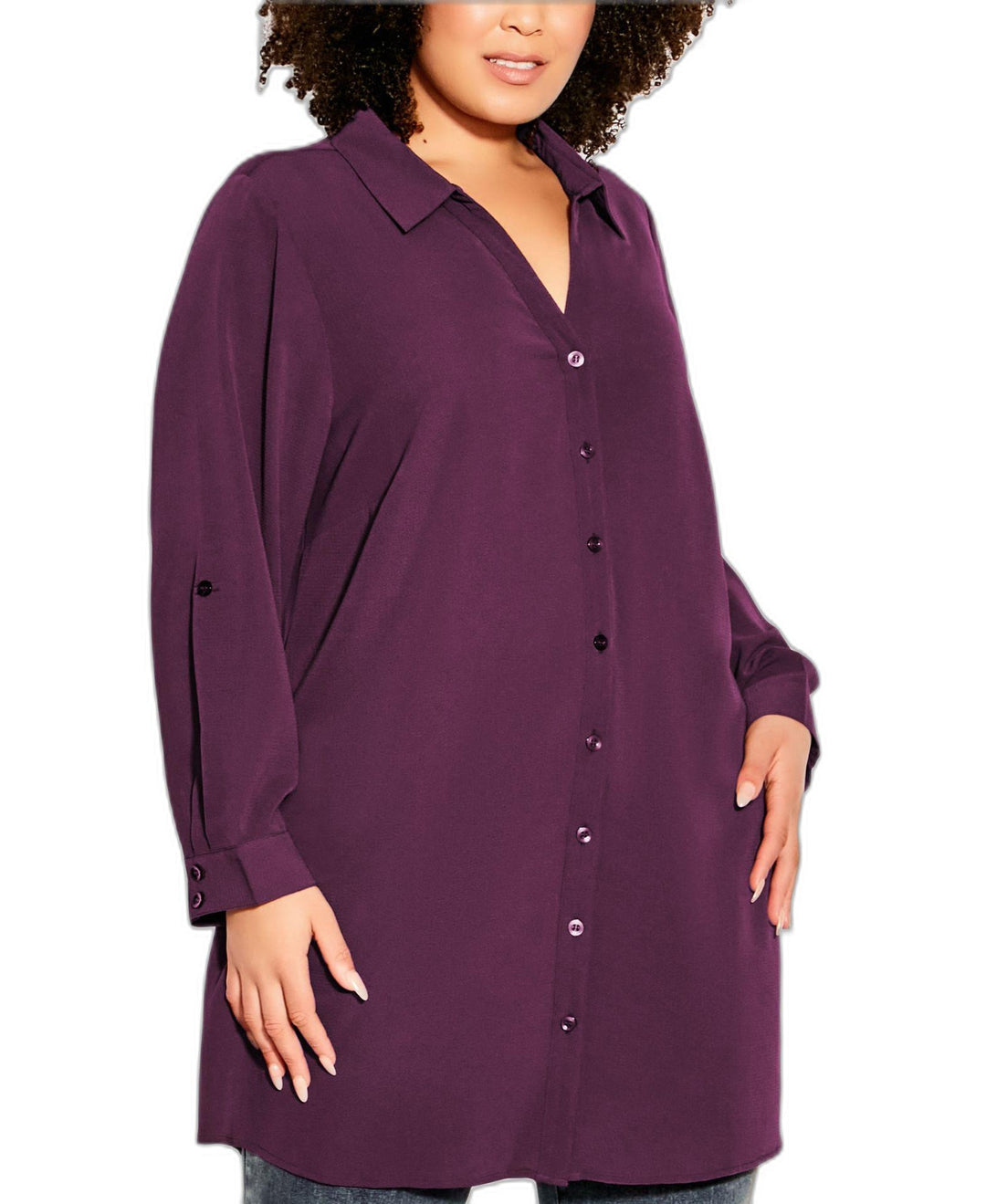 Avenue Plus Size Plain Shirt