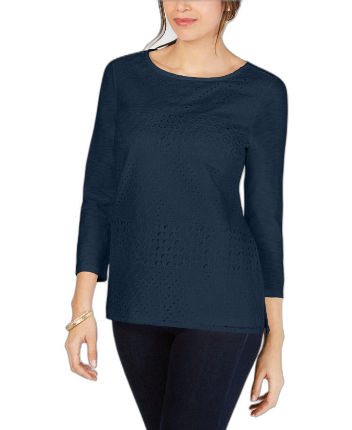 Cotton Eyelet Lace Top