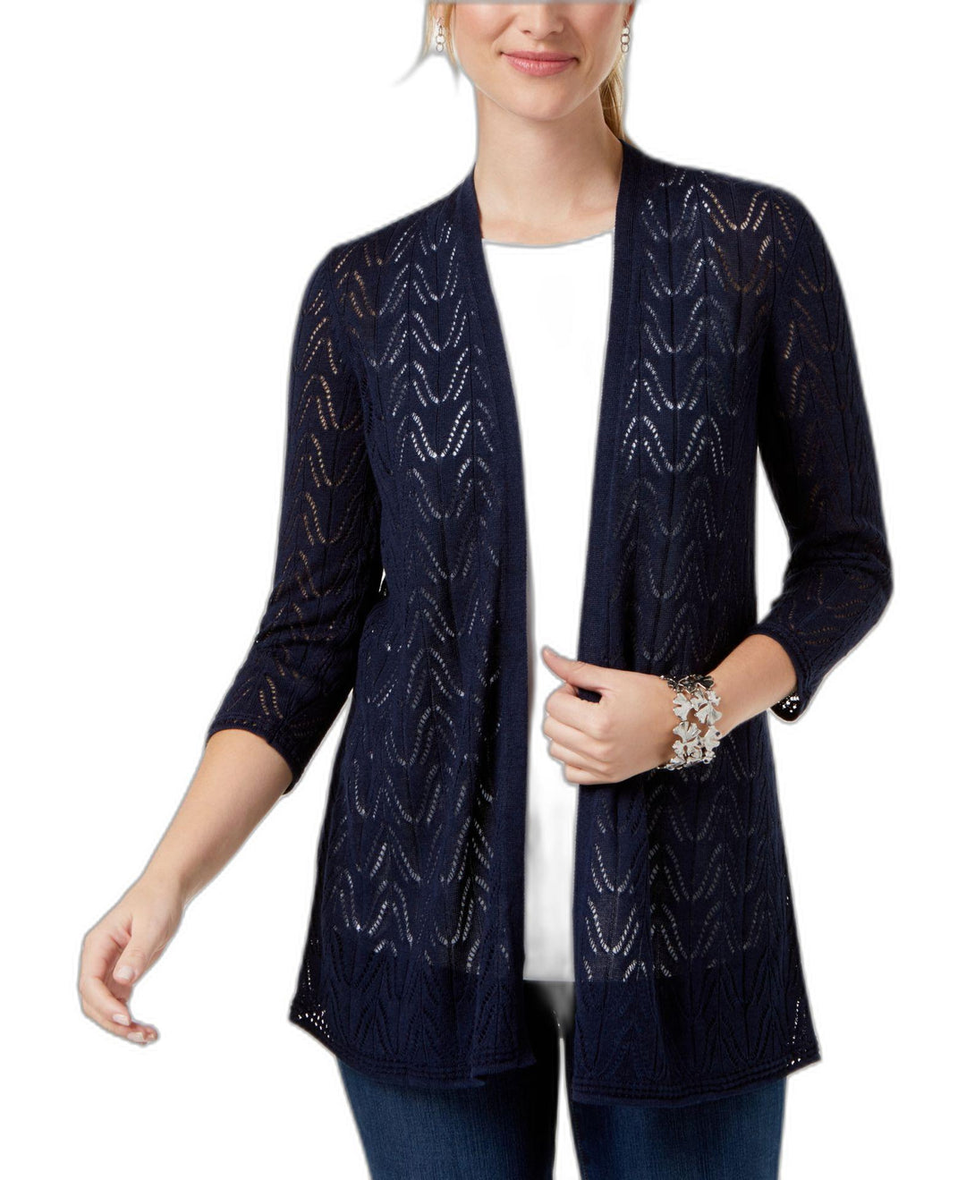 Charter Club Open Knit Cardigan