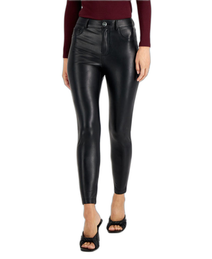 Petite Faux-Leather Skinny Pants