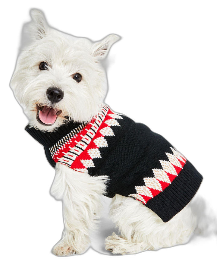 Charter Club Dog Fair Isle Mock Neck Holiday Sweater