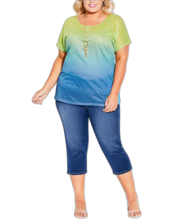 Plus Size Victoria Ombre Necklace Top