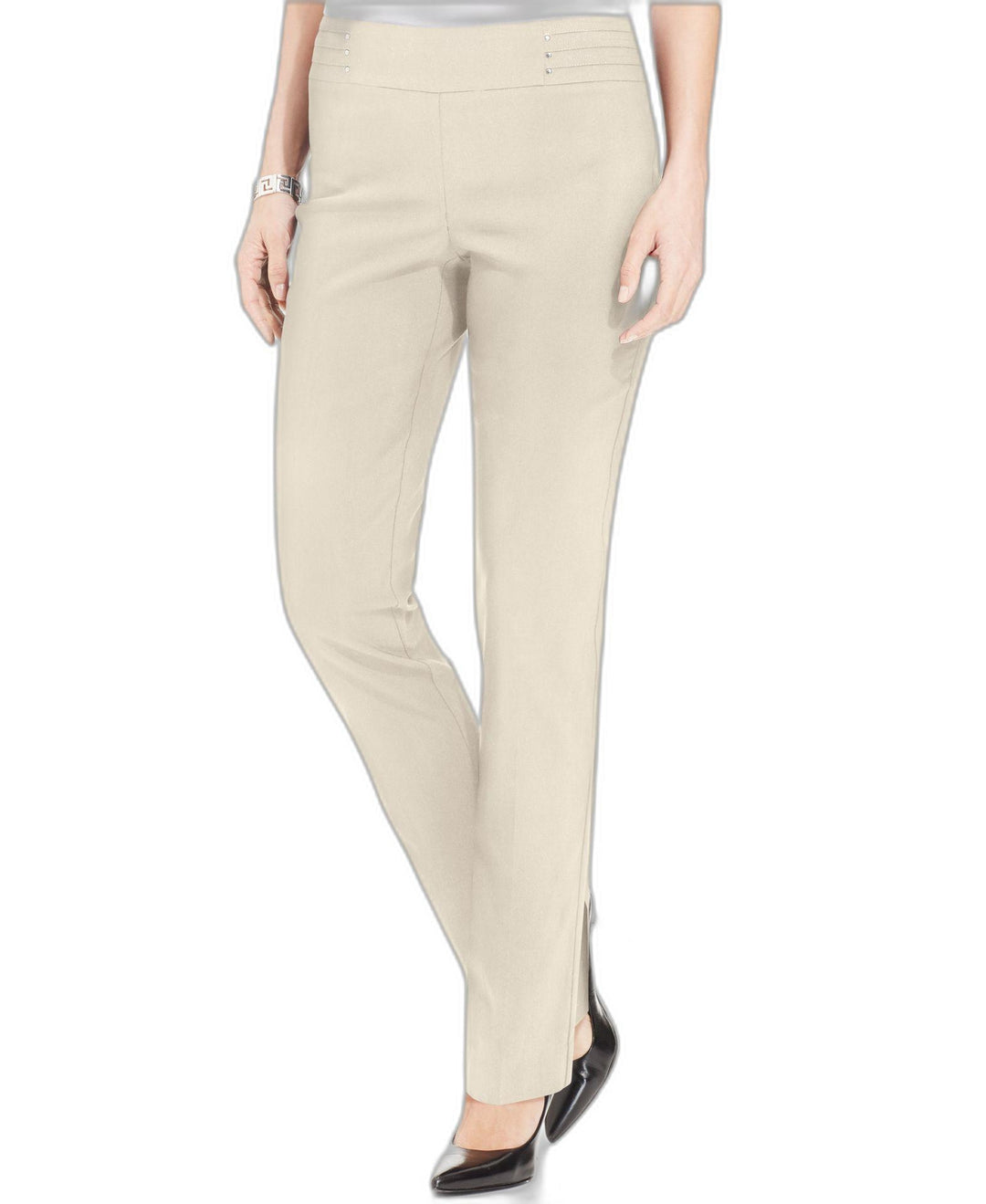 Women's Studded Pull-On Tummy Control Pants, Regular and Short Lengths