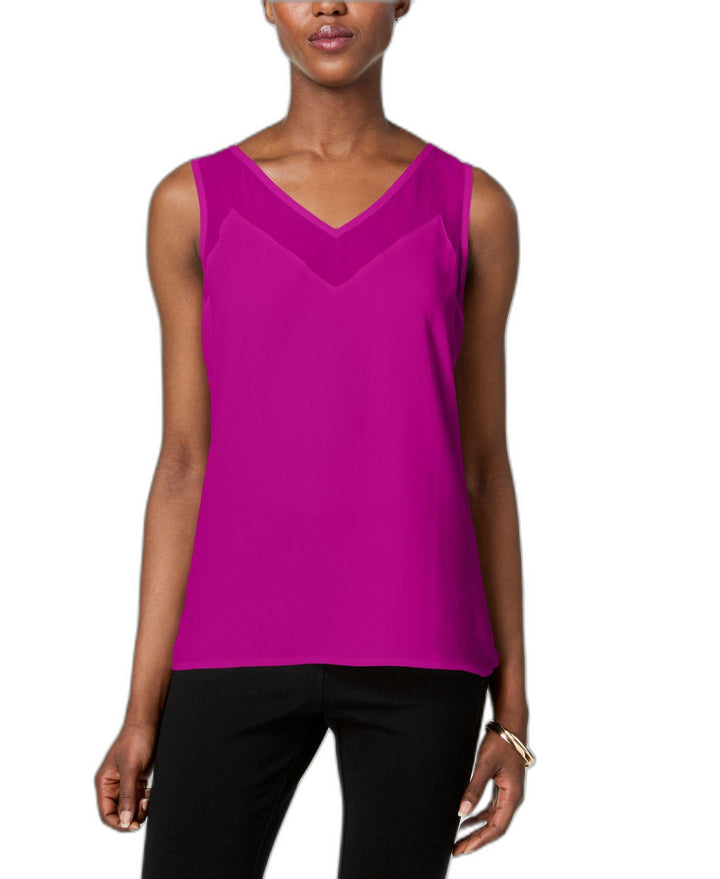 Petite Illusion Trim Tank Top