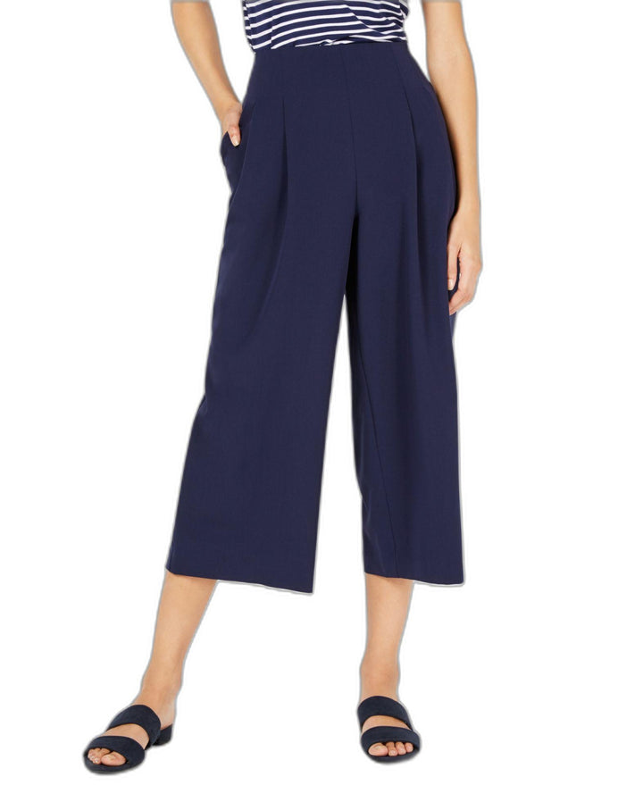 Maison Jules Pleated Cropped Trousers