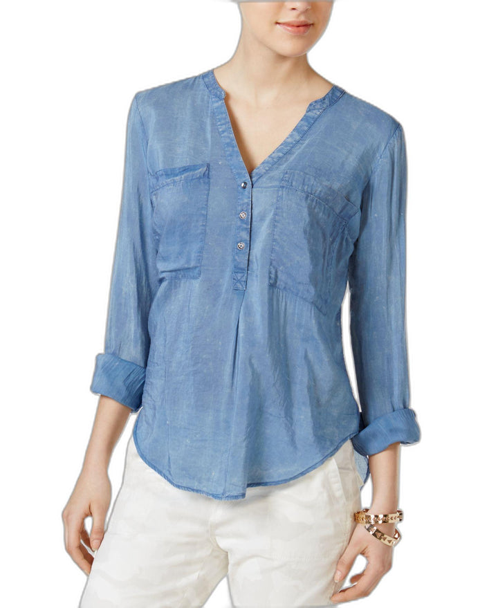 William Rast Selina Perfect Split Neck Shirt
