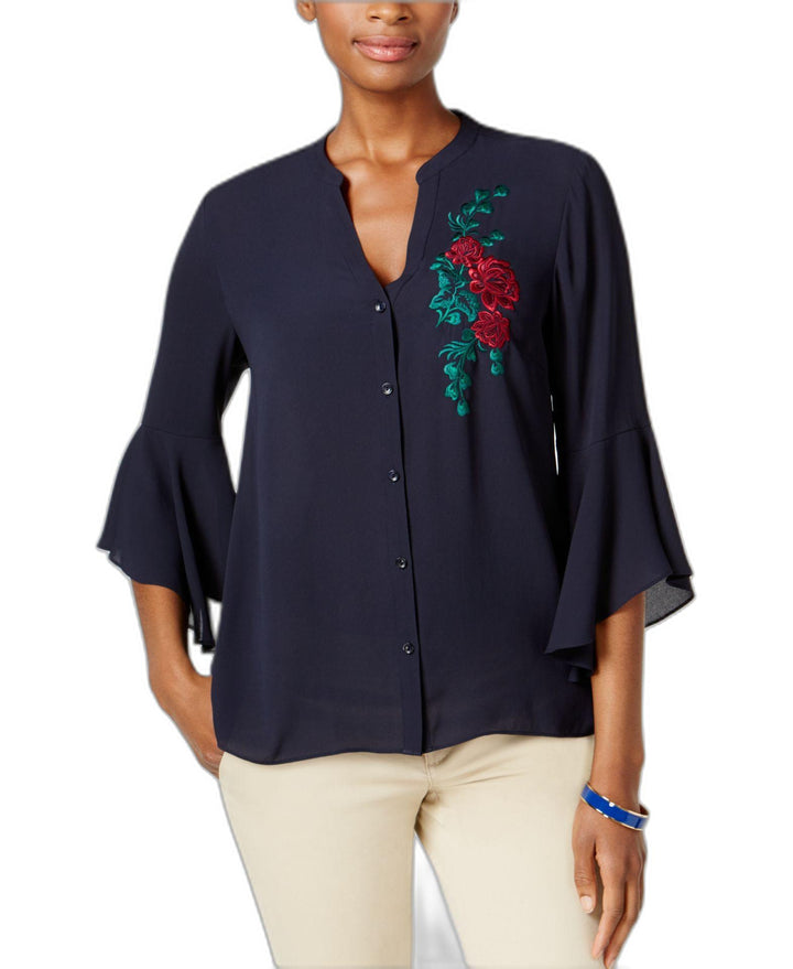 Charter Club Petite Embroidered Blouse