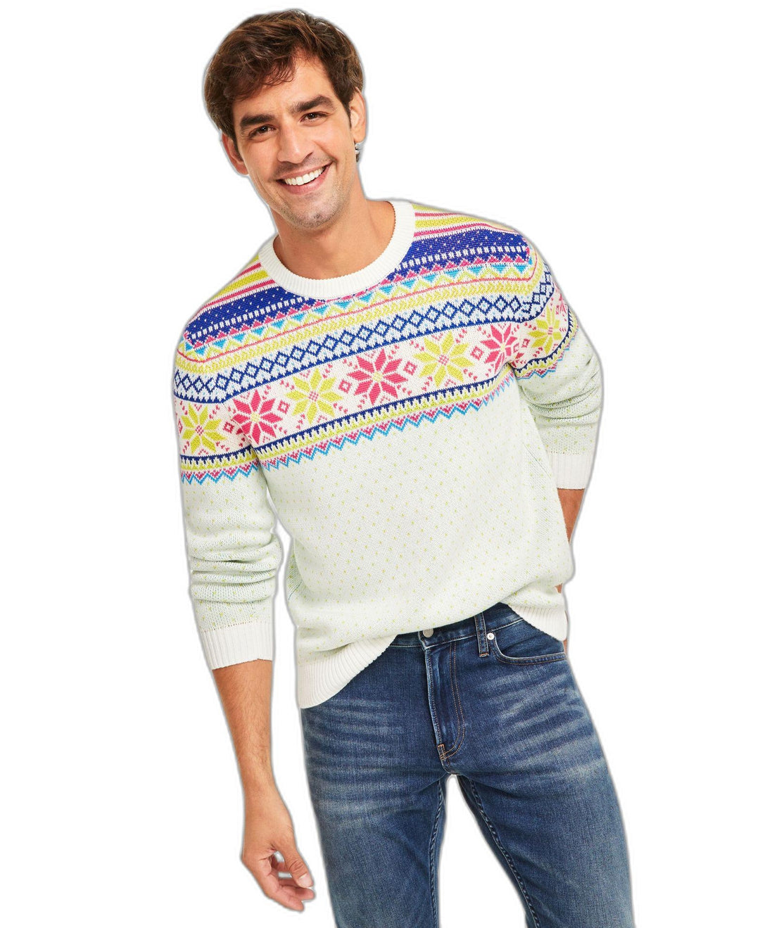 Holiday Lane Men's Multi-Color Fair Isle Sweater