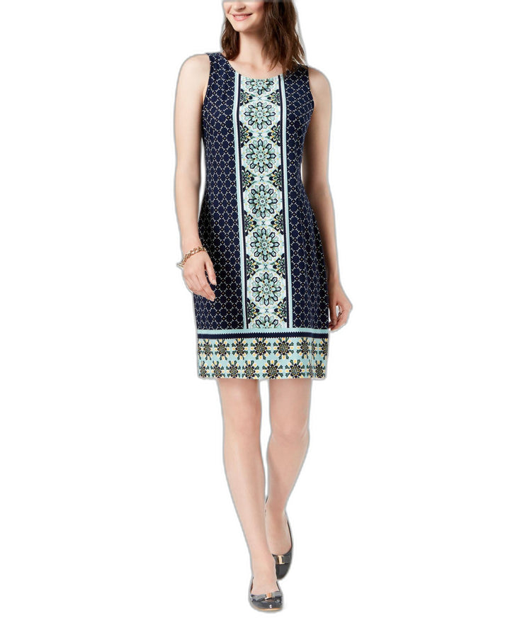 Charter Club Sleeveless Border Print Dress