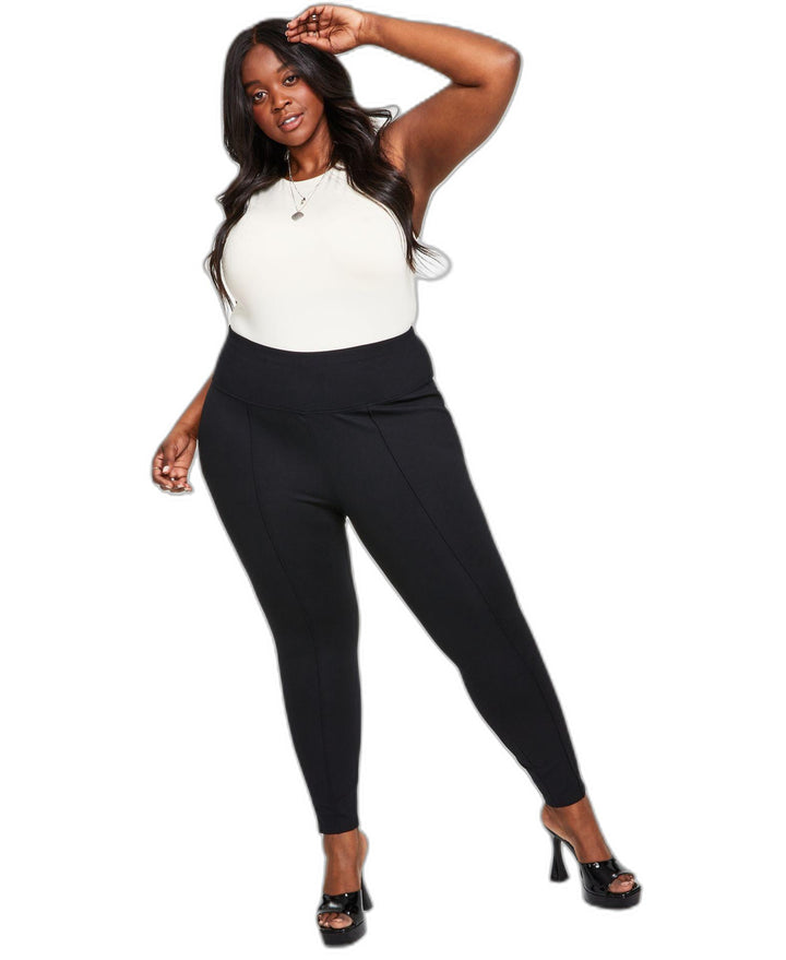 Trendy Plus Size High-Waist Ponte Pants