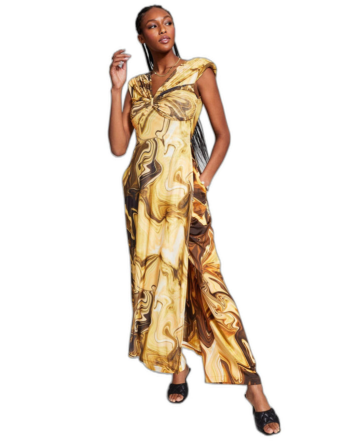 Jeannie Mai X Inc Printed V-Neck Top