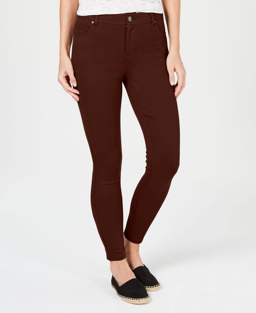 Ultra-Skinny Pont�-Knit Pants