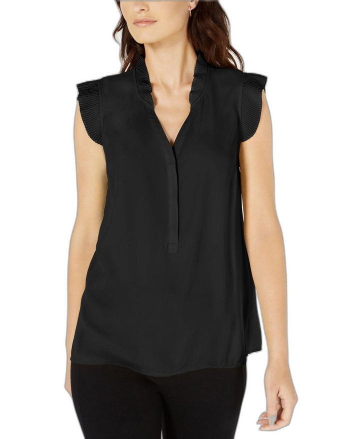 Alfani Petite Pleated Trim Top