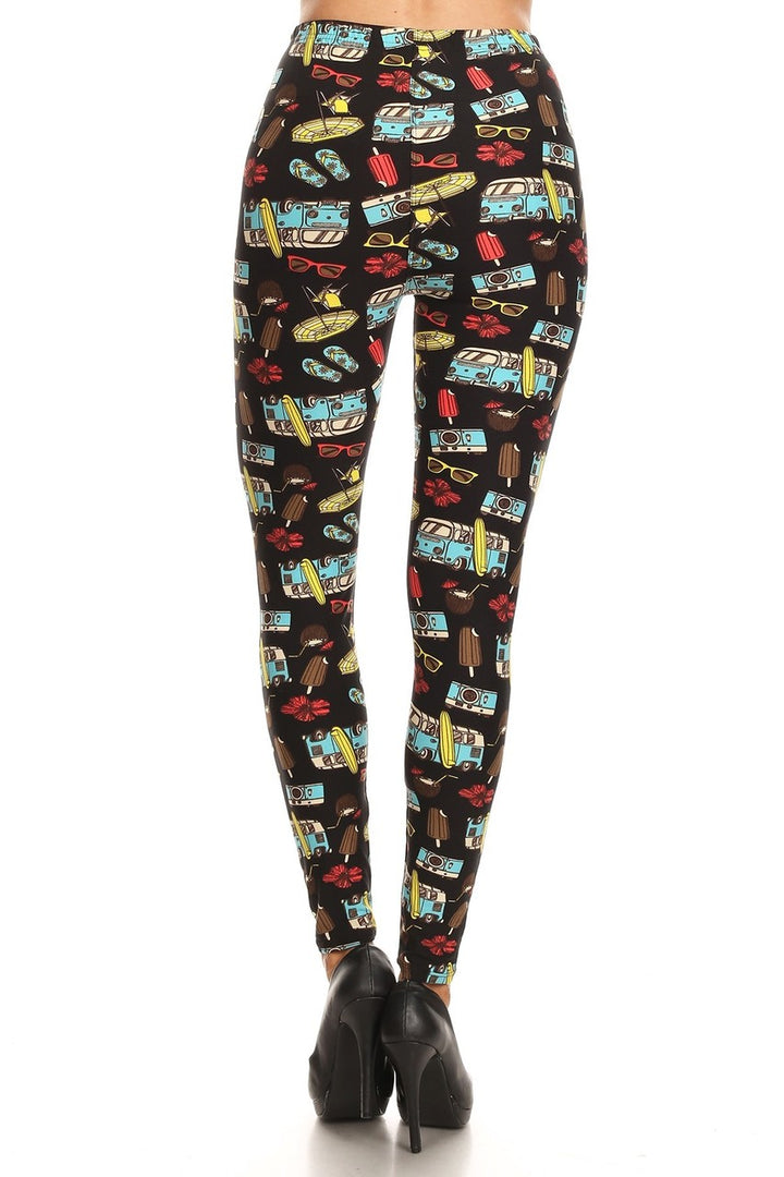 Buttery Smooth Hippy Van Summer Holiday Plus Size Leggings