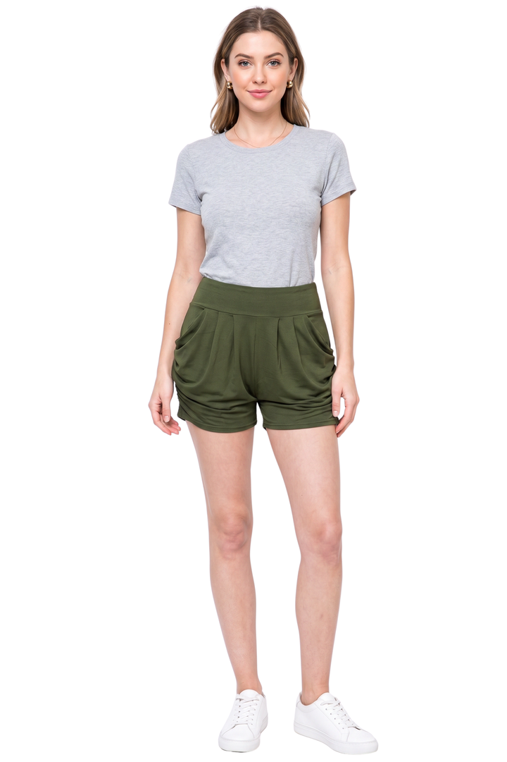 Buttery Soft Solid Basic Harem Shorts
