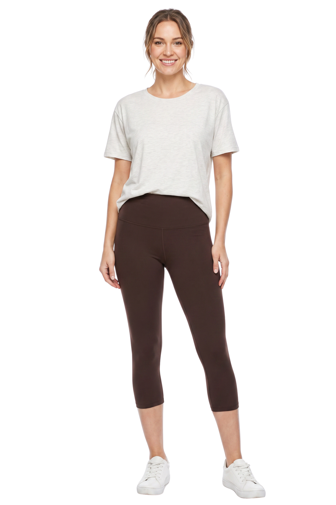 Buttery Smooth Basic Solid High Waisted Capris - 5 Inch - New Mix