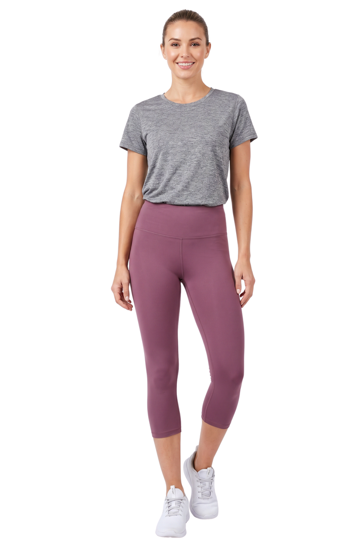 Buttery Smooth Basic Solid High Waisted Capris - 5 Inch - New Mix