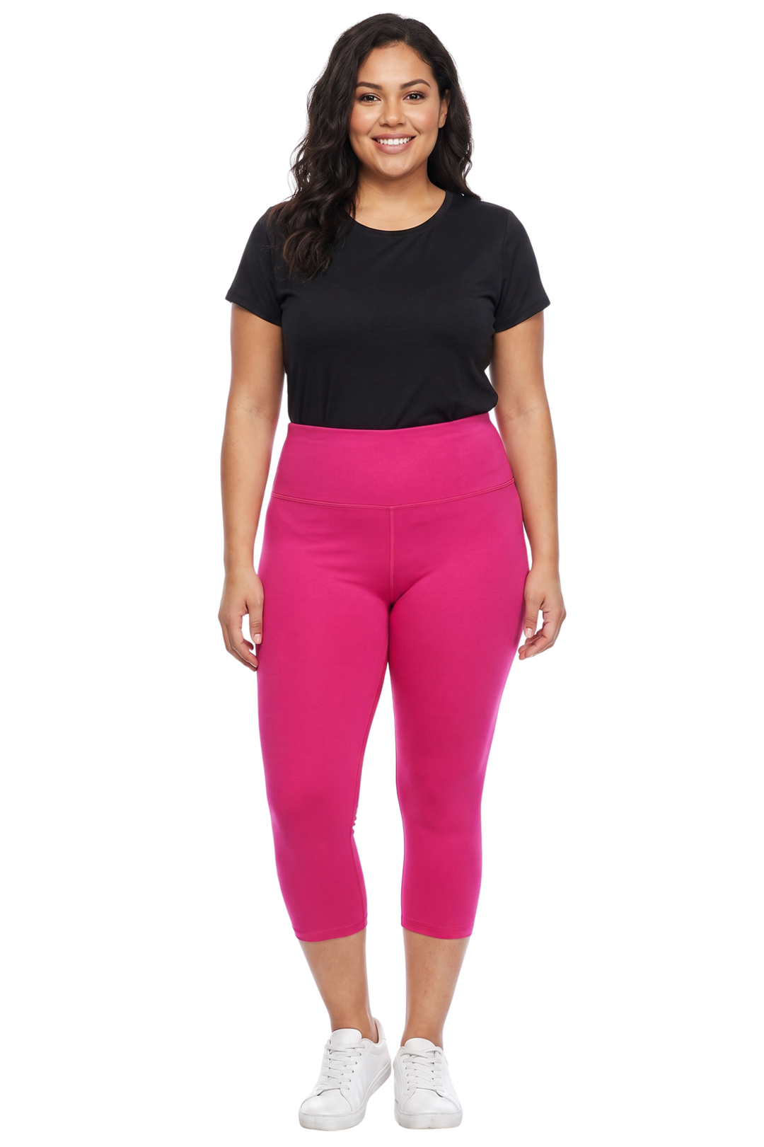 Buttery Smooth Basic Solid High Waisted Plus Size Capris - 5 Inch - New Mix