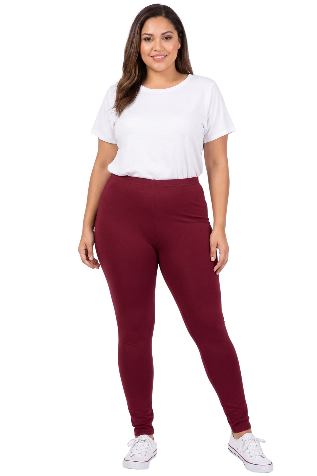 Buttery Smooth Basic Solid Plus Size Leggings - New Mix