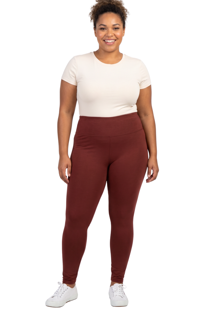 Buttery Smooth Solid Basic High Waisted Extra Plus Size Leggings - 3X-5X - New Mix