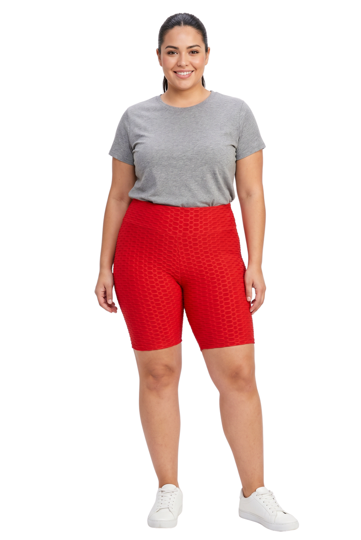 Scrunch Butt High Waisted Plus Size Biker Shorts