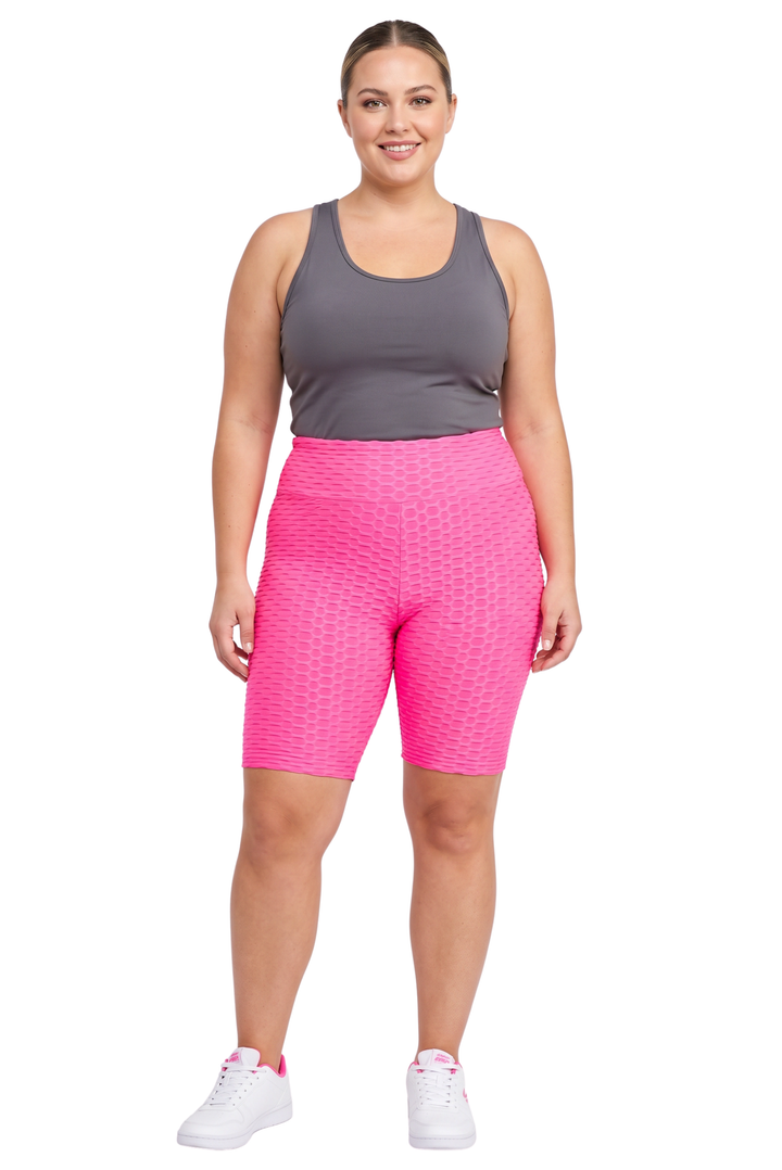Scrunch Butt High Waisted Plus Size Biker Shorts