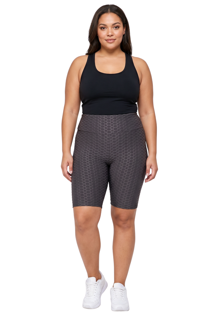 Scrunch Butt High Waisted Plus Size Biker Shorts