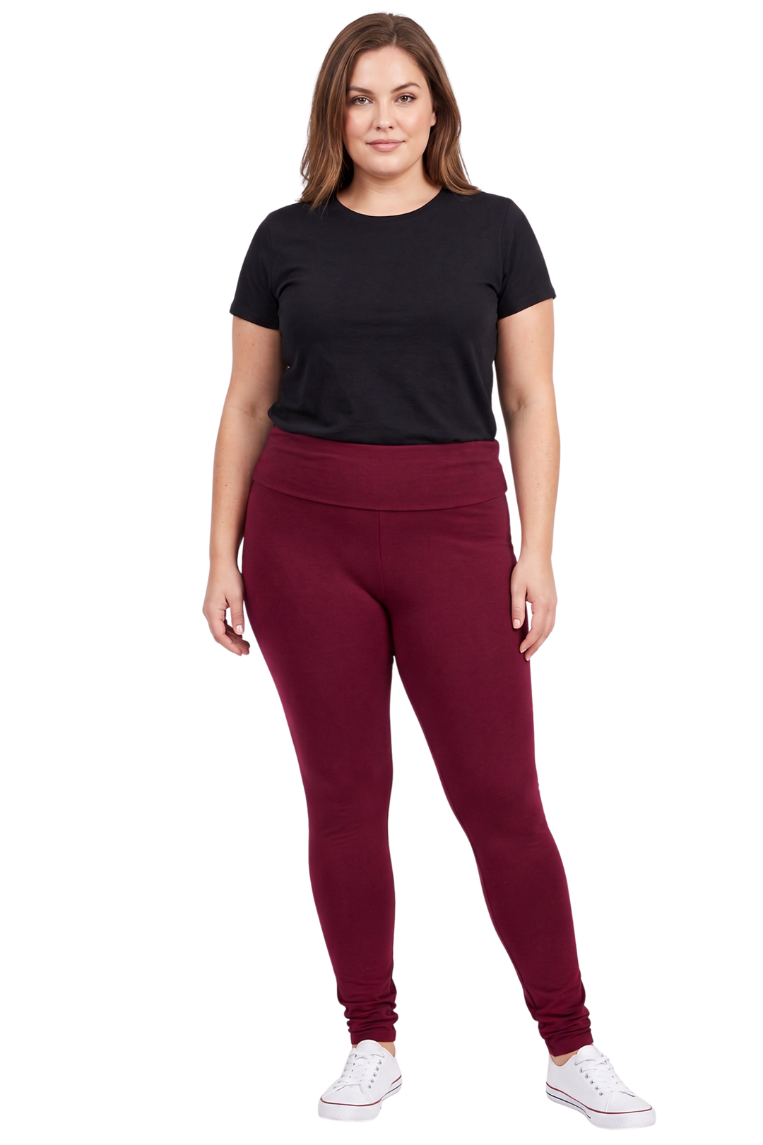 USA High Waisted Cotton Plus Size Leggings