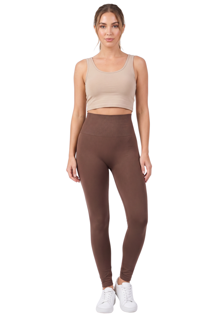 High Waisted Fleece Lined Leggings - New Mix