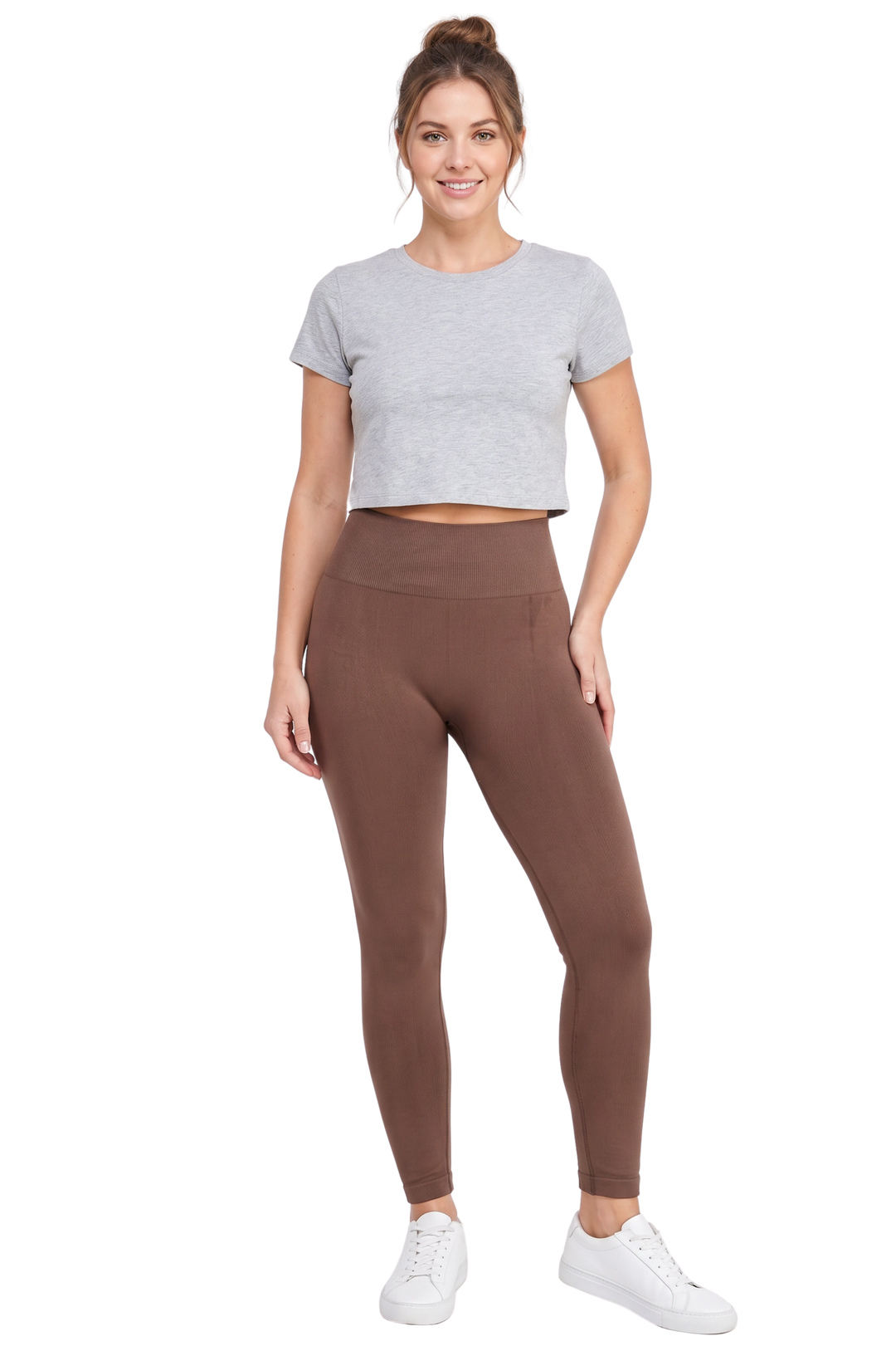 High Waisted Fleece Lined Plus Size Leggings - New Mix