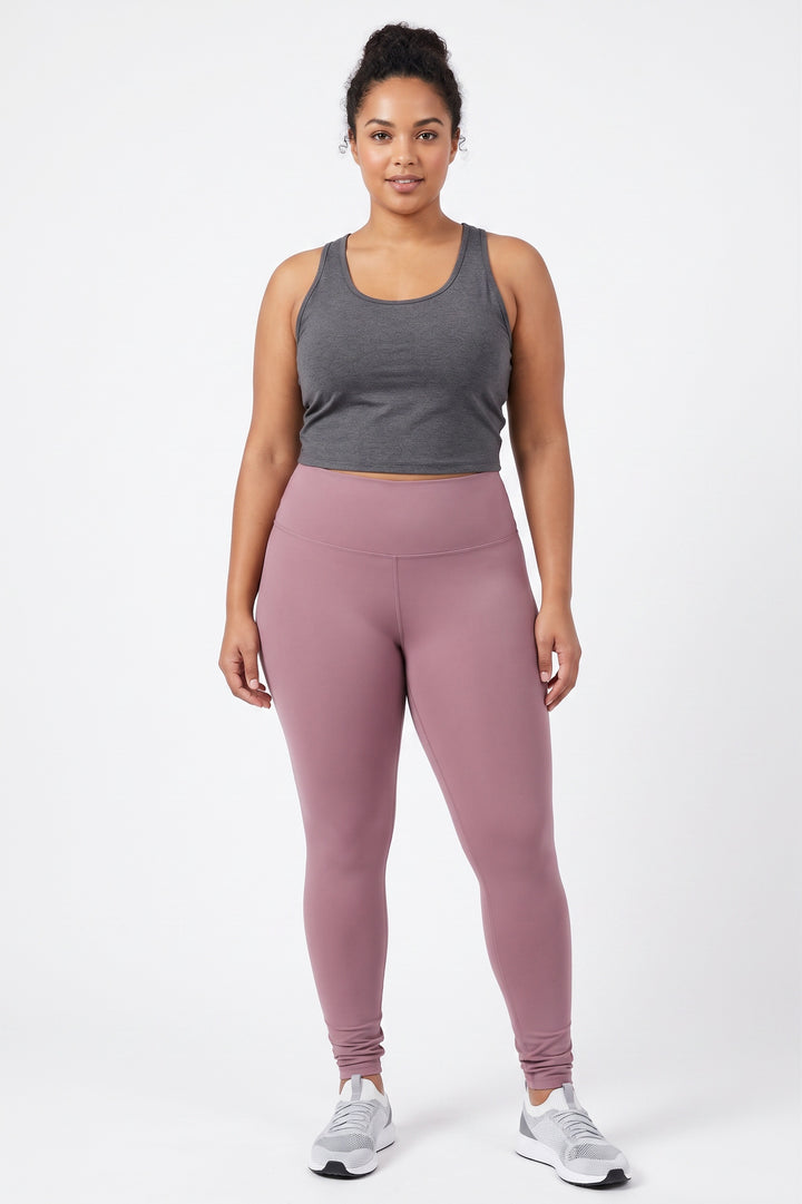 Buttery Smooth Basic Solid High Waisted Plus Size Leggings - 5 Inch - New Mix