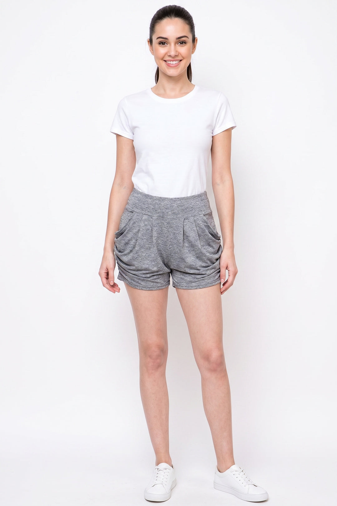 Buttery Soft Solid Basic Harem Shorts