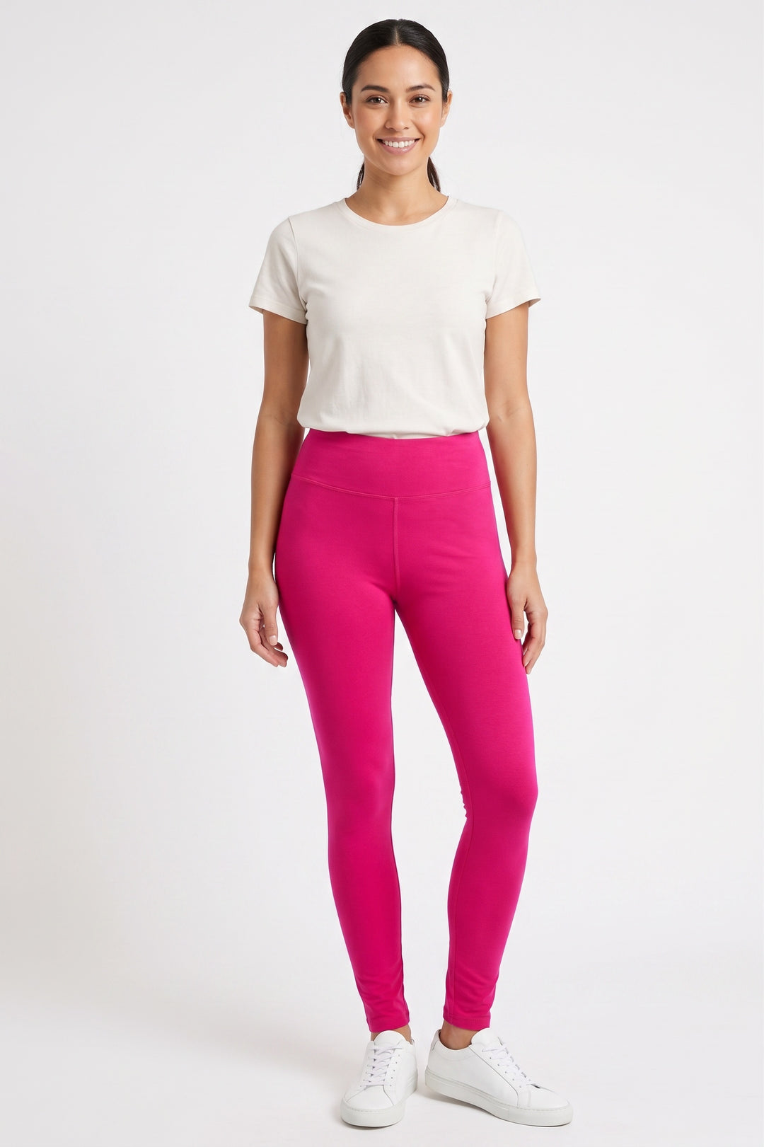 Buttery Smooth High Waisted Basic Solid Leggings - 3 Inch Band