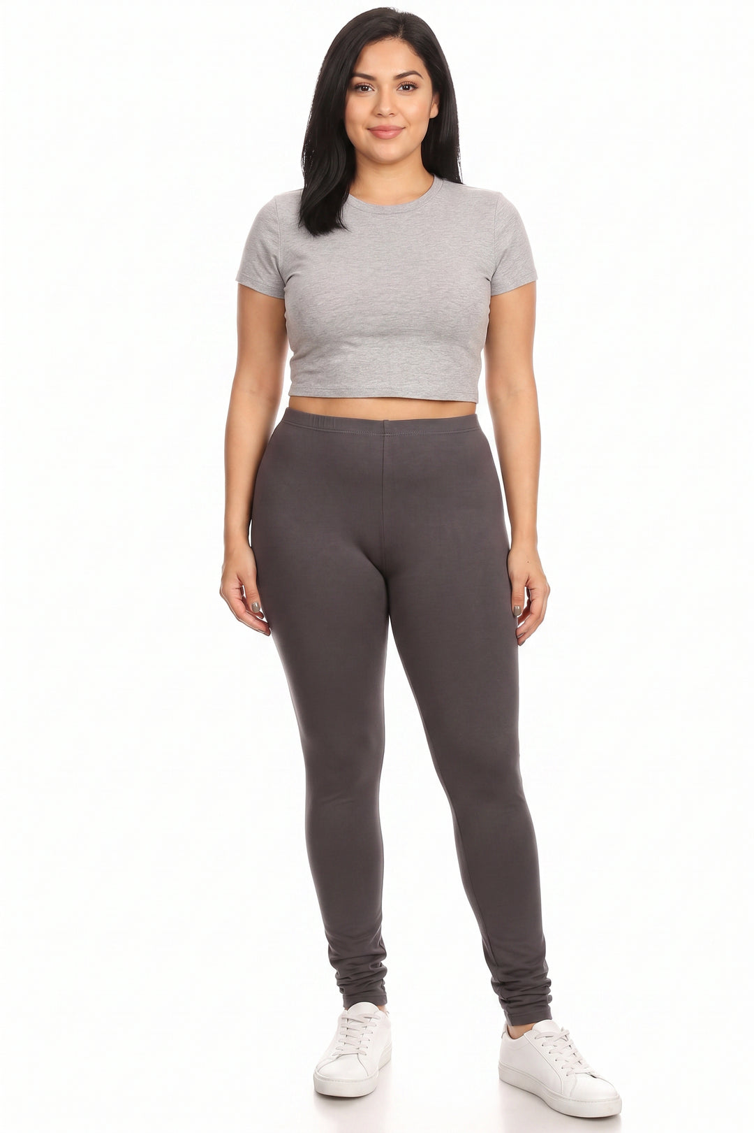 Buttery Smooth Plus Size Basic Solid Leggings - 3X-5X