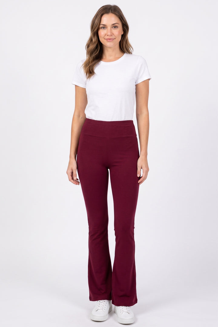 Buttery Soft High Waist Basic Solid Bell Bottom Leggings