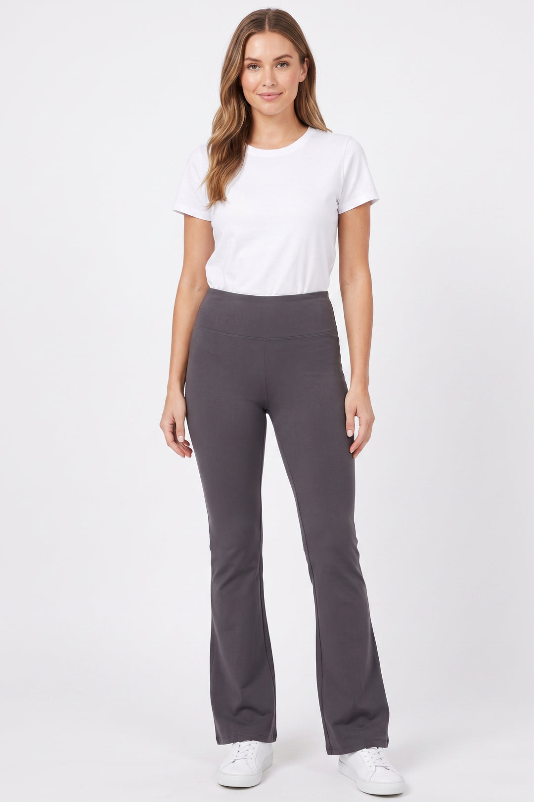 Buttery Soft High Waist Basic Solid Bell Bottom Leggings