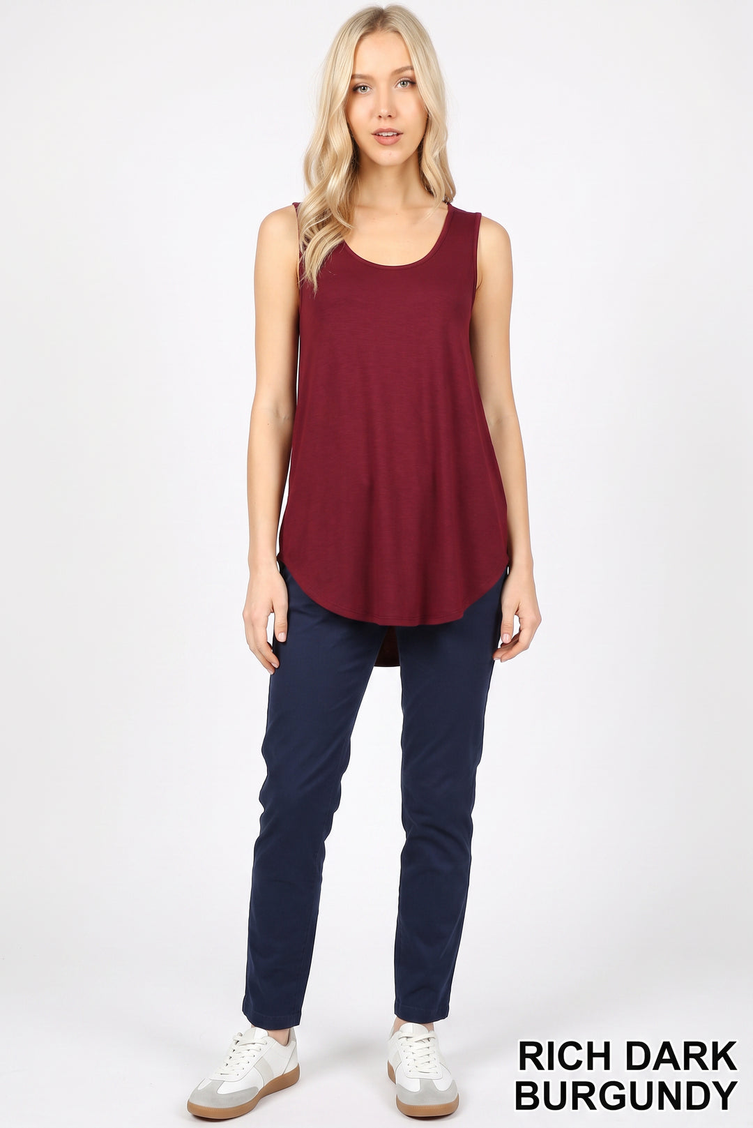 Premium Round Neck Round Hem Tank Top