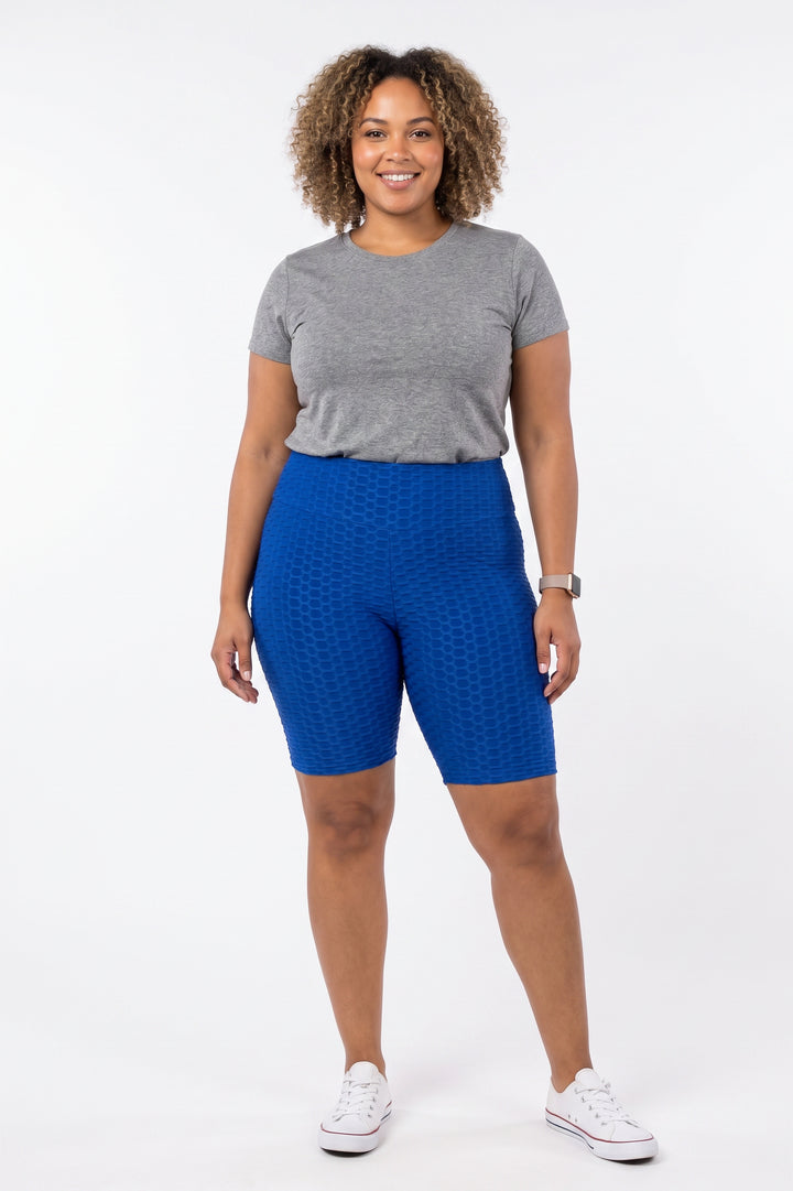 Scrunch Butt High Waisted Plus Size Biker Shorts
