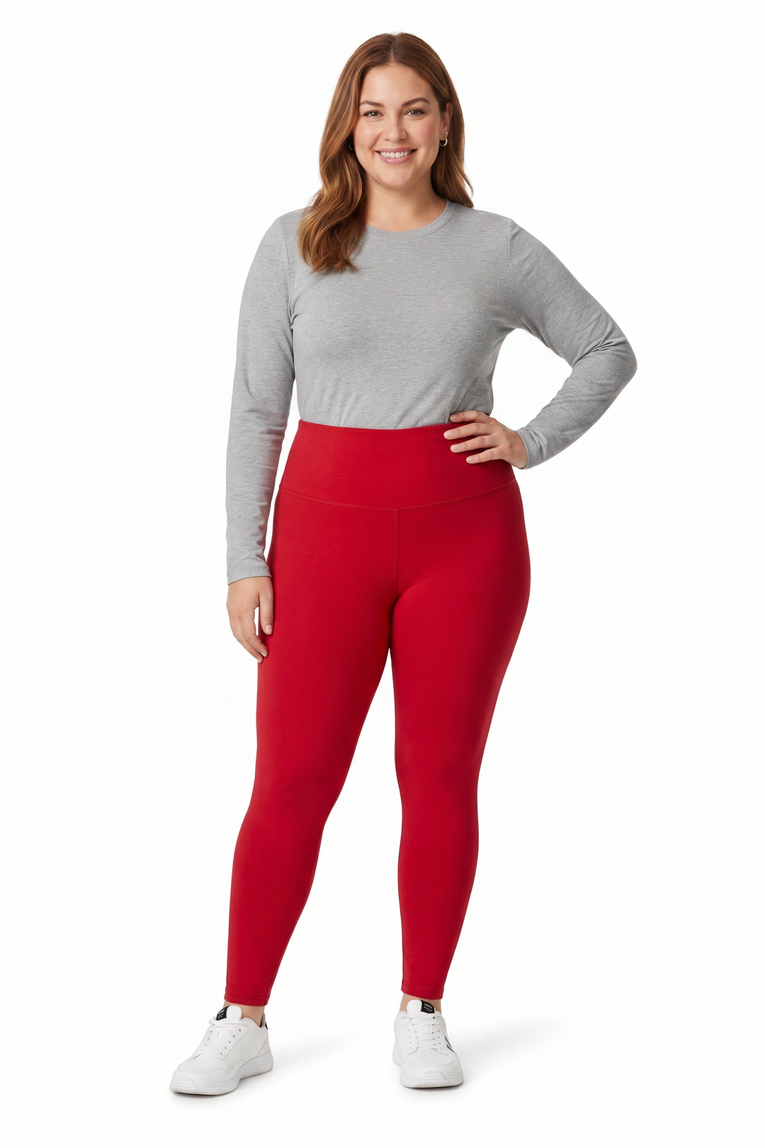 Buttery Smooth High Waisted Plus Size Basic Solid Leggings