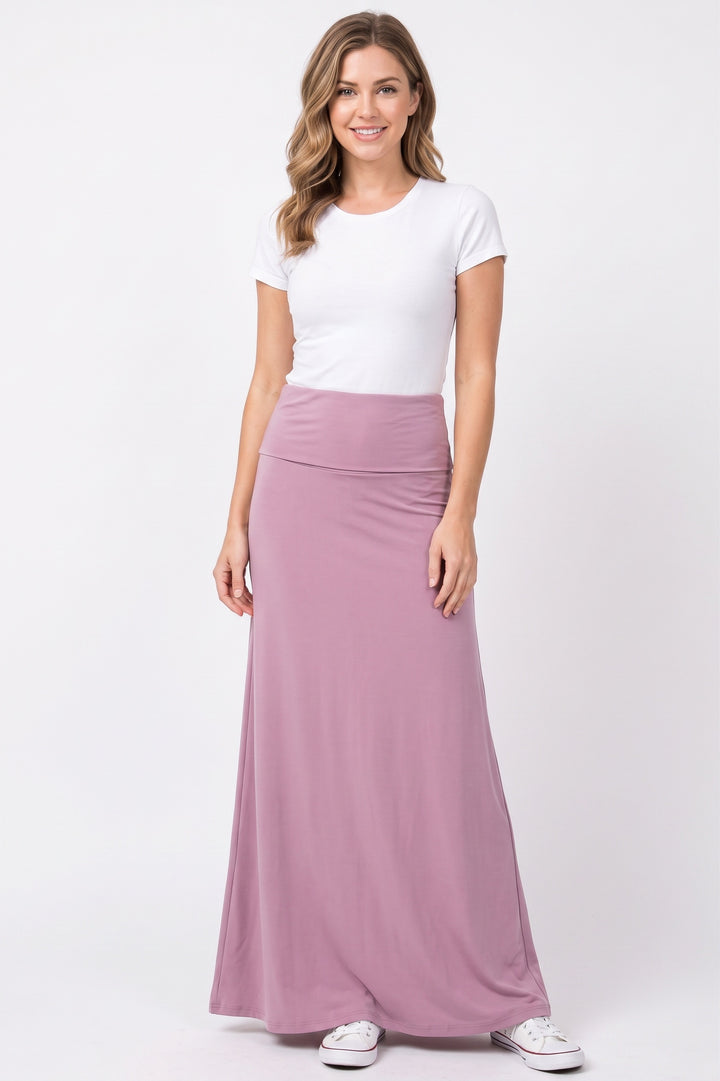 Buttery Smooth Solid Black Maxi Skirt OSReg