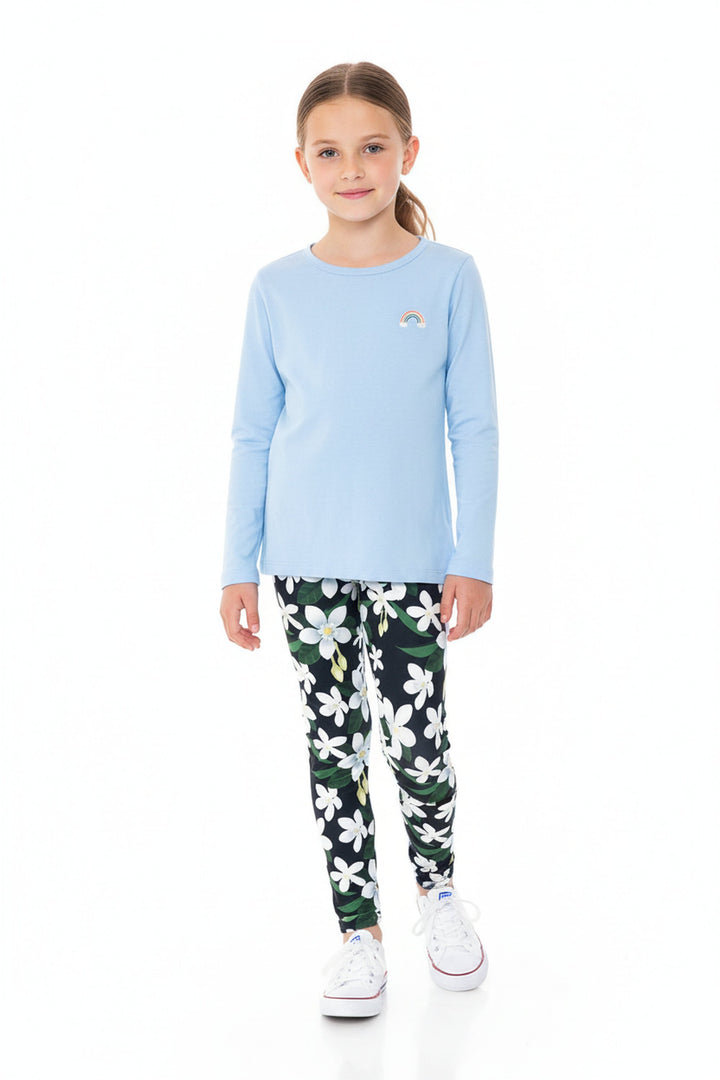 Creamy Soft Daisy Bloom Kids Leggings - USA Fashion