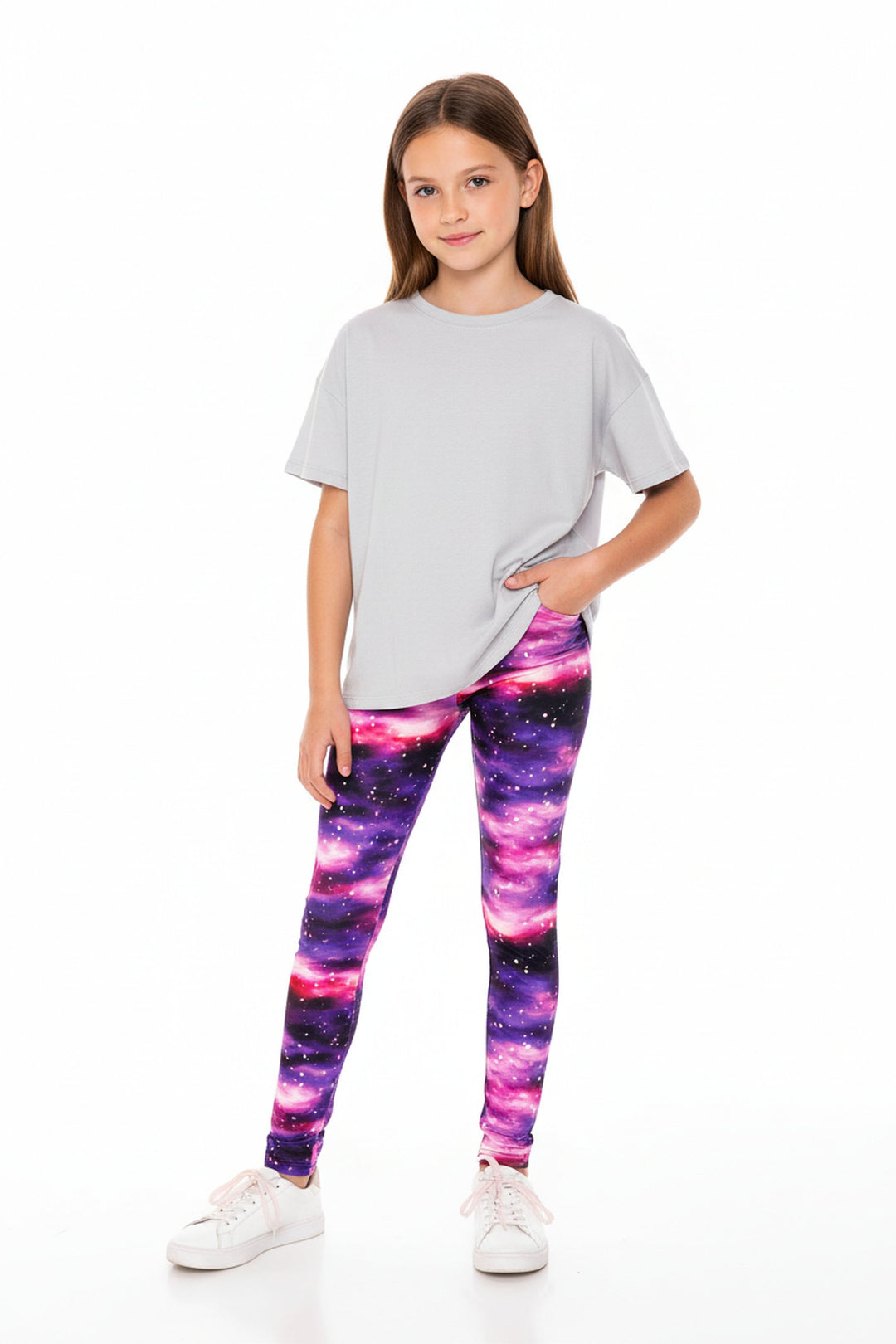 Creamy Soft Purple Mist Kids Leggings - USA Fashion