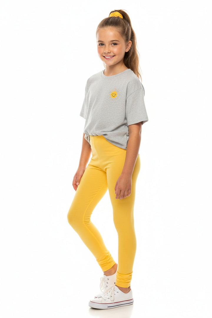 Buttery Soft Solid Basic Kids Leggings - USA Fashion