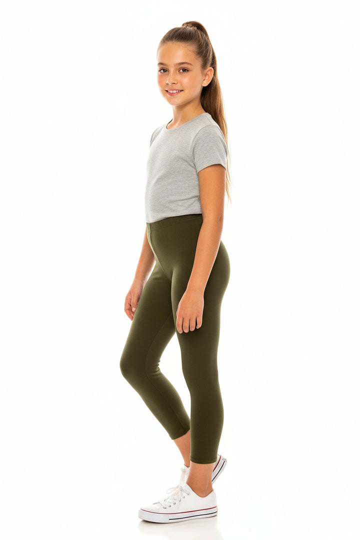Buttery Soft Solid Basic Kids Leggings - USA Fashion