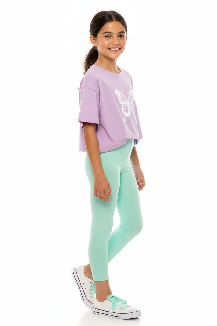 Buttery Soft Solid Basic Kids Leggings - USA Fashion