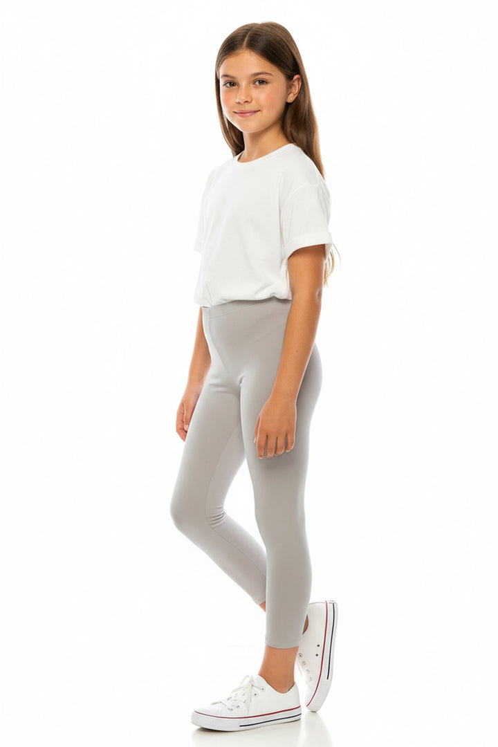 Buttery Soft Solid Basic Kids Leggings - USA Fashion
