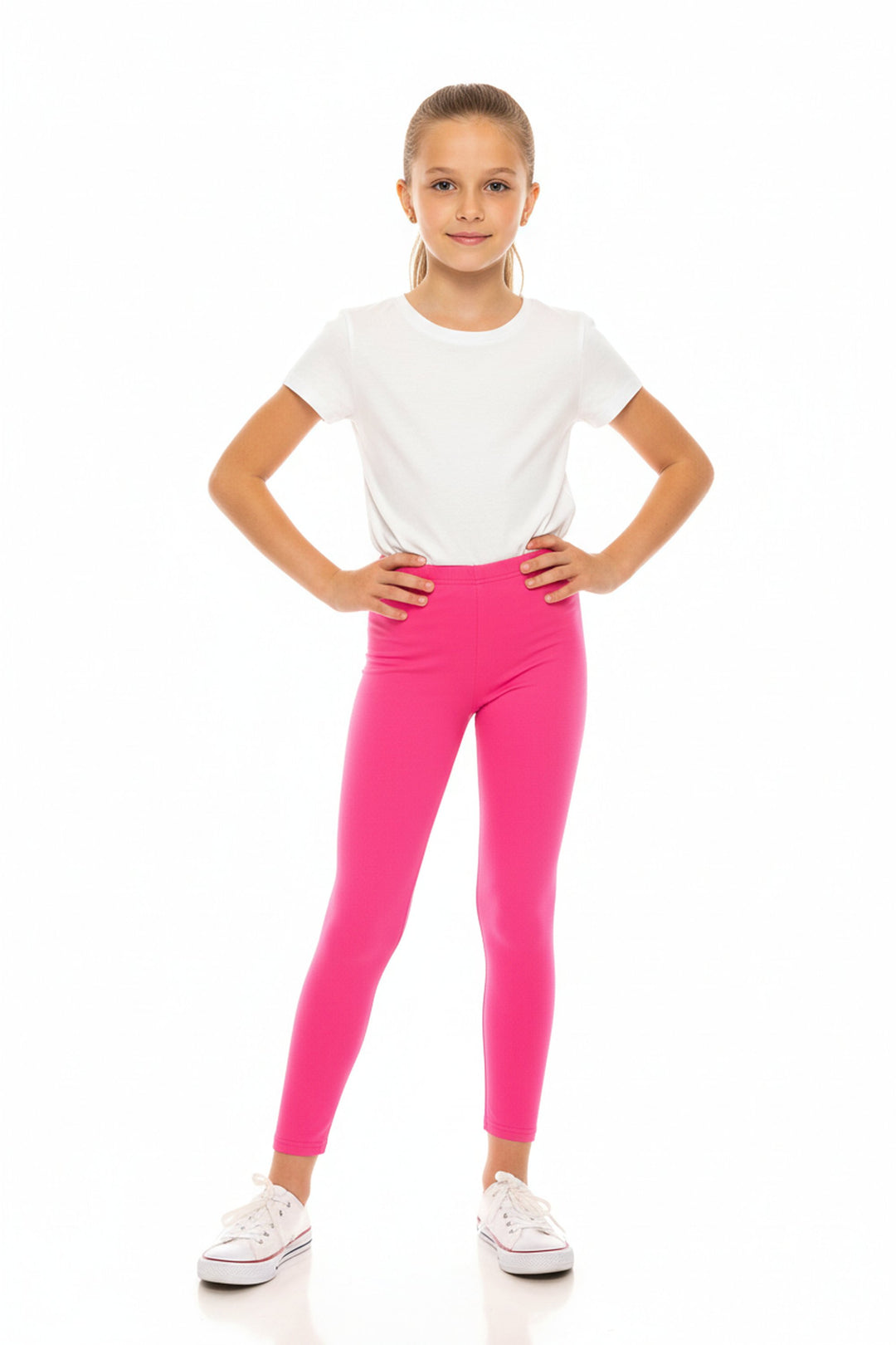 Buttery Soft Solid Basic Kids Leggings - USA Fashion