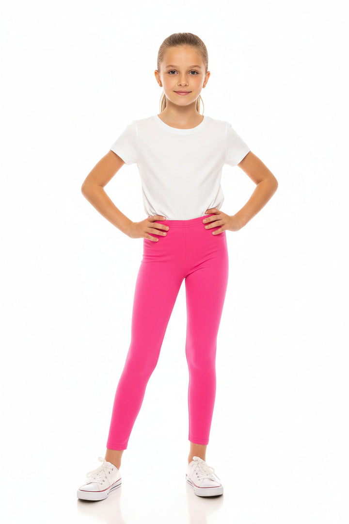 Buttery Soft Solid Basic Kids Leggings - USA Fashion